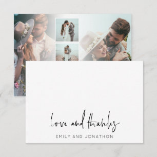 Carte De Correspondance Nom de script informel 5 Photos Amour Mariage Merc