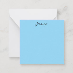 Carte De Correspondance Nom élégant simple et professionnel en bleu modern