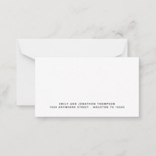 Carte De Correspondance Nom et adresse de texte simples