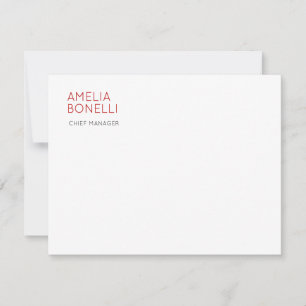 Carte De Correspondance Nom Minimaliste Moderne Professionnel Simple Forme