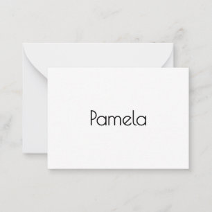 Carte De Correspondance Nom moderne minimaliste noir et blanc professionne