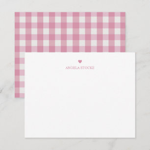 Carte De Correspondance Nom personnalisé Cœur rose
