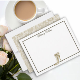Carte De Correspondance Nom personnalisé Glam Stiletto élégant