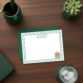 Carte De Correspondance Nom personnalisé Main Levée Dachshund Martini Plat