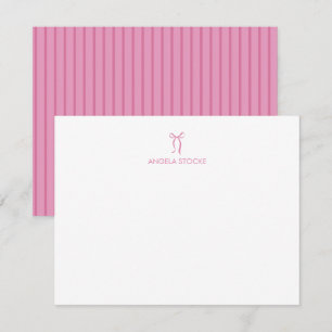 Carte De Correspondance Nom personnalisé Nœud rose