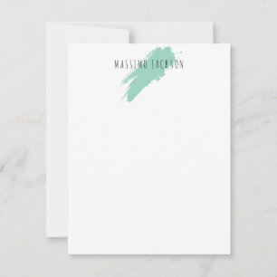 Carte De Correspondance Nom propre Décoratif Chic Simple Bleu Blanc