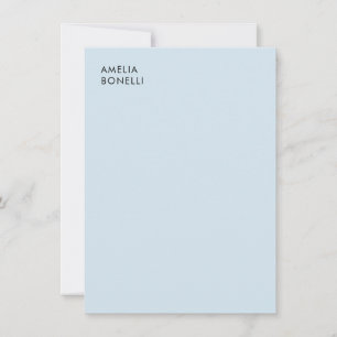 Carte De Correspondance Nom propre Minimaliste Moderne Professionnel Bleu
