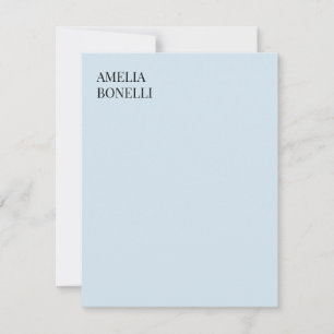 Carte De Correspondance Nom propre Minimaliste Moderne Professionnel Bleu