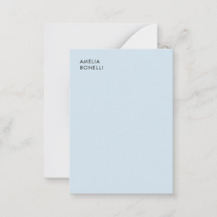 Carte De Correspondance Nom propre Minimaliste Moderne Professionnel Bleu
