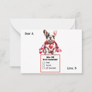 Carte De Correspondance Note de la Saint-Valentin personnalisable pour chi