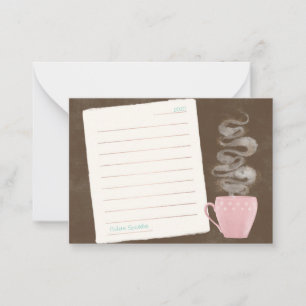 Carte De Correspondance Notes sur le café