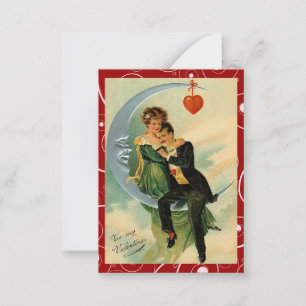 Carte De Correspondance Notes vintages romantiques d'amour de Valentine