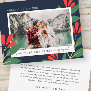 Carte De Correspondance Notre première photo de Noël Engagé de Foliage Mod