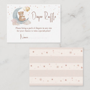 Carte De Correspondance Nous sommes ravis Ourson Nounou Diaper Raffle