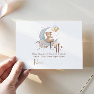 Carte De Correspondance Nous Sommes Sur La Lune Teddy Bear Diaper Raffle