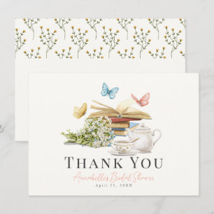 Carte De Correspondance Nouveau chapitre Merci de Fête des mariées florale