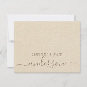 Carte De Correspondance Nouveau Mariage Couple Monogramme