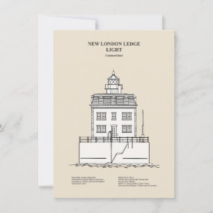 Carte De Correspondance Nouveau phare London Ledge - Connecticut - SBD