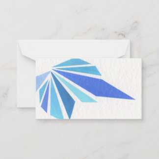 Carte De Correspondance Nuances de triangles bleus