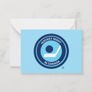 Carte De Correspondance Nuit de hockey au Canada Logo rétro
