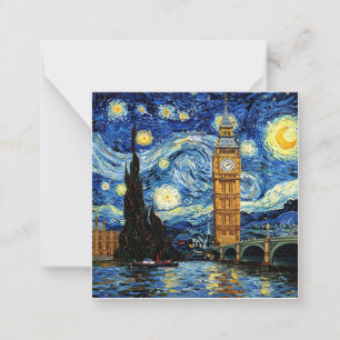 Carte De Correspondance Nuit étoilée Big Ben Londres Angleterre