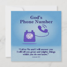 Numéro de téléphone de Dieu Jérémie 33:3