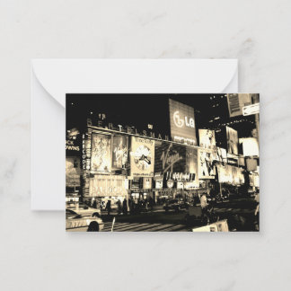 Carte De Correspondance NYC Times Square Broadway New York Flat Note Card