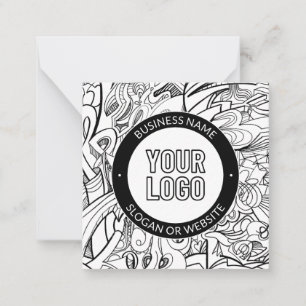 Carte De Correspondance OEuvre de ligne moderne et votre logo avec texte m