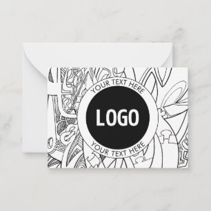 Carte De Correspondance Oeuvre d'origine moderne et logo