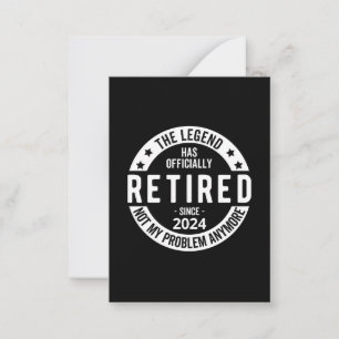 Carte De Correspondance officiellement retraité 2024