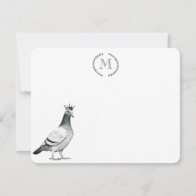 Carte De Correspondance Oiseau Lover Pigeon Personnalisé Royal (Devant)