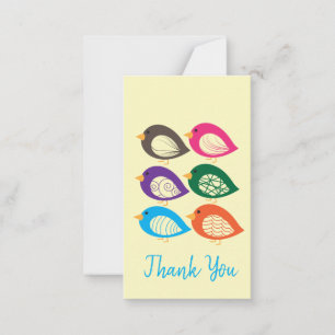 Carte De Correspondance Oiseaux colorés et originaux mignons