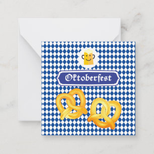 Carte De Correspondance OKTOBERFEST festival de bière drapeau bavarois ble