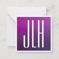 Ombre violet et initiales blanches ou autre texte