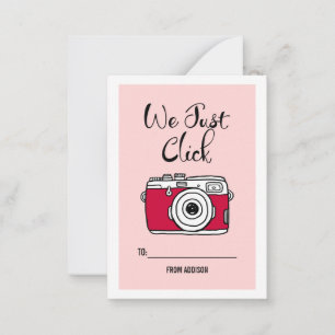 Carte De Correspondance On clique juste Camera Classroom Valentine Card 10