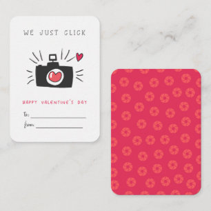 Carte De Correspondance On clique juste Camera Classroom Valentine's Day