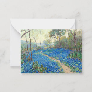 Carte De Correspondance Onderdonk - A Hillside of Bluebonnets - Texas