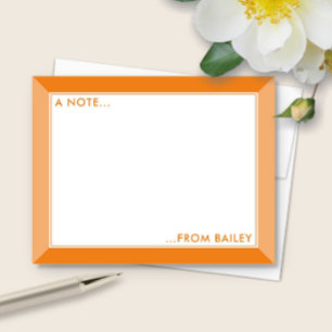 Carte De Correspondance Orange 2-Ton Mignonne Féminine