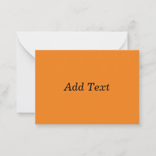 Carte De Correspondance Orange Créez Votre Propre Ajouter Texte Personnali