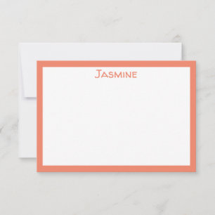 Carte De Correspondance Orange et blanc