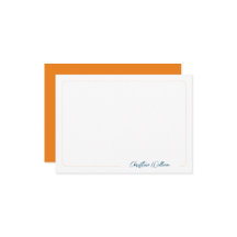 Orange Script calligraphie Bordure arrondie classi