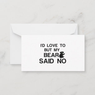 CARTE DE CORRESPONDANCE OURS DIT NON