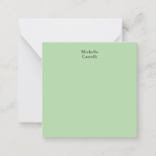 Carte De Correspondance Pale Green Professional Unique Classic Votre nom