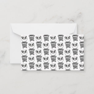 Carte De Correspondance Panda Kids