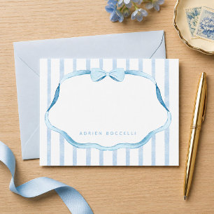 Carte De Correspondance Papeterie bébé garçon bleu et blanc