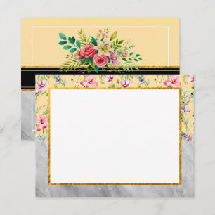 Carte De Correspondance Papeterie Cadeau Jardin Floral & Bureau en Marbre