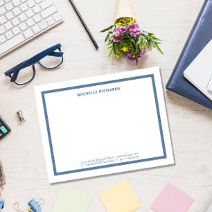 Carte De Correspondance Papeterie classique professionnelle Dusty Blue