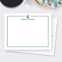 Papeterie de base minimaliste avec bordure verte c