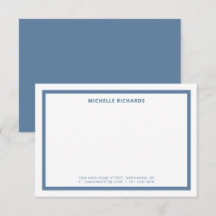 Papeterie de bordure bleu poussiéreux professionne