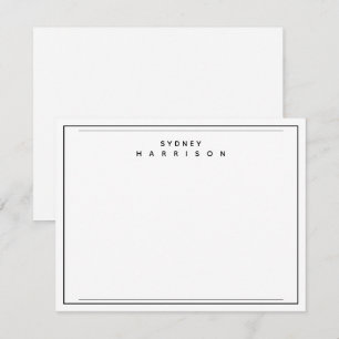 Carte De Correspondance Papeterie de bureau moderne simple bordure plate